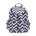 thumbnail image 1 of Chevron Print Rucksack Style Backpack - Navy/White, 1 of 3