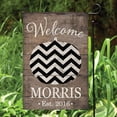 thumbnail image 1 of Chevron Pumpkin Personalized Garden Flag, 1 of 1