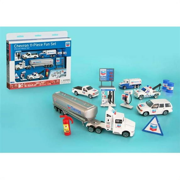 Chevron RT6314 11 Piece Gas Station Playset