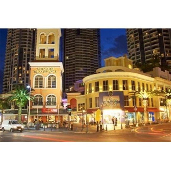 Chevron Renaissance Mall Surfers Paradise Gold Coast Queensland Australia Poster Print by David Wall, 36 x 24