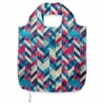 thumbnail image 1 of Chevron Reusable Market Bag, Zigzag Pattern Downward Parallel Lines Hipster Bohemian Style Grunge Illustration, Printed Foldable Bag for Shopping and Grocery Large Capacity, Multicolor, by Ambesonne, 1 of 4