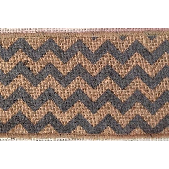 Chevron Ribbons-Dark Grey,4 Inch Wide