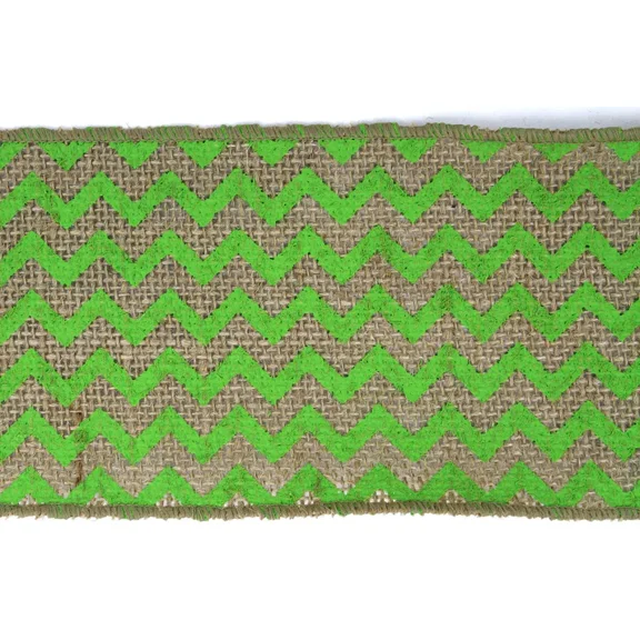 Chevron Ribbons-Lime,4 Inch Wide