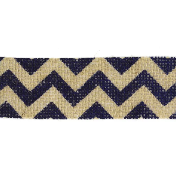 Chevron Ribbons-Navy,Cut 1.5 Wide