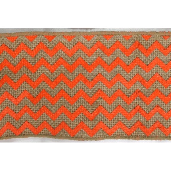 Chevron Ribbons-Orange,Cut 1.5 Wide
