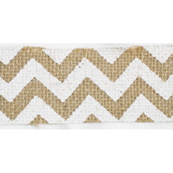 Chevron Ribbons-White,1.5 Inch Wide