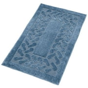Chevron Rug, Olefin with Non-Skid Latex Backing, Blue, 18" x 30"