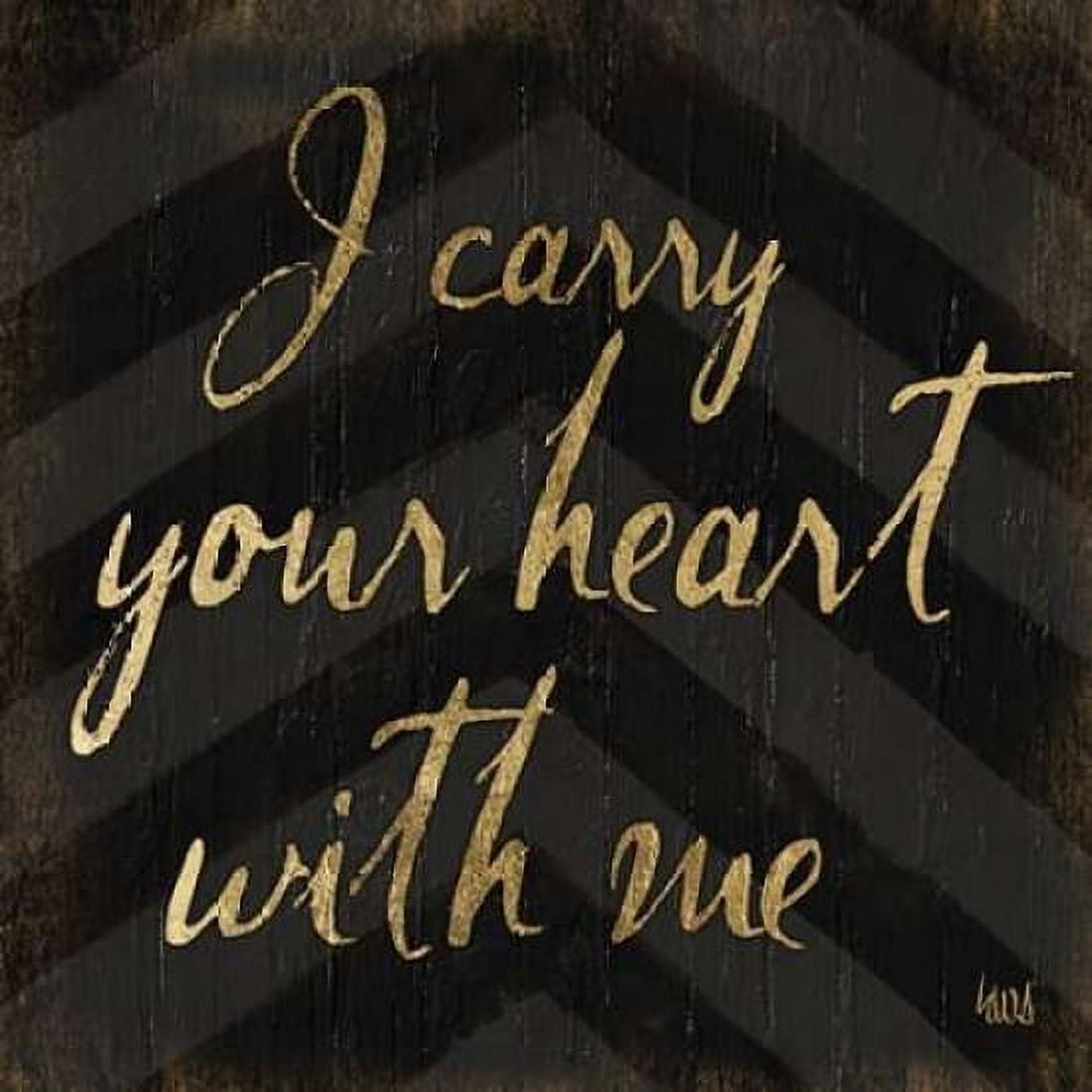 Chevron Sentiments Black-Gold I Canvas Art - hartworks (24 x 24)