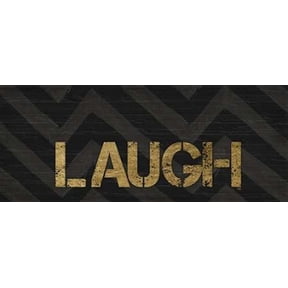 Chevron Sentiments Black and Gold Panel II Canvas Art - hartworks (24 x 48)