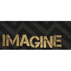 Chevron Sentiments Black and Gold Panel V Canvas Art - hartworks (10 x 20)