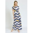 thumbnail image 1 of Chevron Short Sleeve Maxi Dress | S-3X, 1 of 14