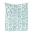 thumbnail image 1 of Chevron Soft Flannel Fleece Blanket, Classical Compact Design of Zigzags Upped Simplistic Texture Tile Horizontal, Cozy Plush for Indoor and Outdoor Use, 70" x 90", Pale Blue White, by Ambesonne, 1 of 6