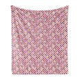 thumbnail image 1 of Chevron Soft Flannel Fleece Throw Blanket, Patchwork Design Inspired Geometric Composition with Stars Circles and Triangles, Cozy Plush for Indoor and Outdoor Use, 60" x 80", Multicolor, by Ambesonne, 1 of 6