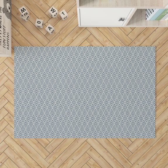 Chevron Spike Blue Kids Play Mat
