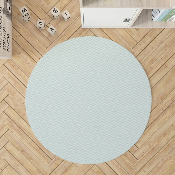 Chevron Spike Light Blue Kids Play Mat