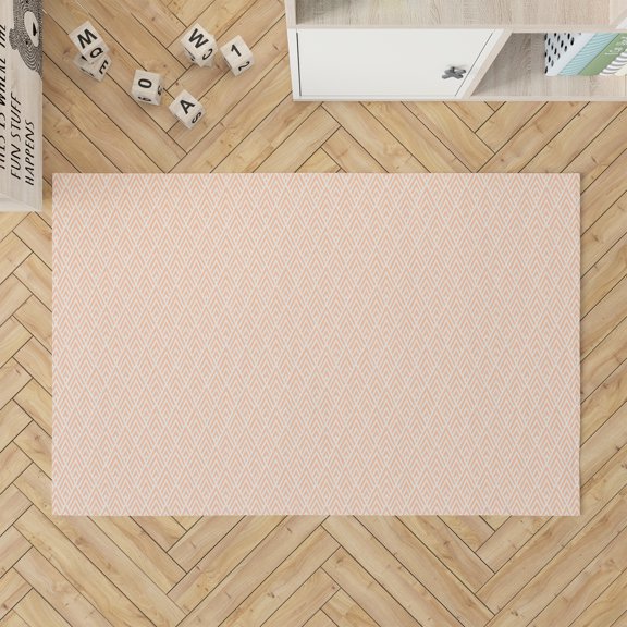 Chevron Spike Peach Kids Play Mat