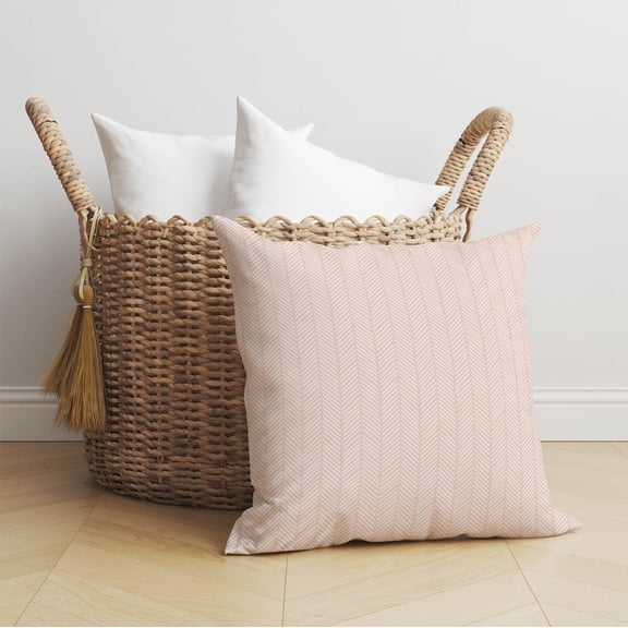 Chevron Stripe Pink Throw Pillow