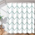 thumbnail image 1 of Chevron Stripe Shower Curtain for Bathroom Shower Curtain Set with 12 Hooks Waterproof Fabric Bath Curtain for Bathtub Restroom Decor, 72 X 72 in, 1 of 6