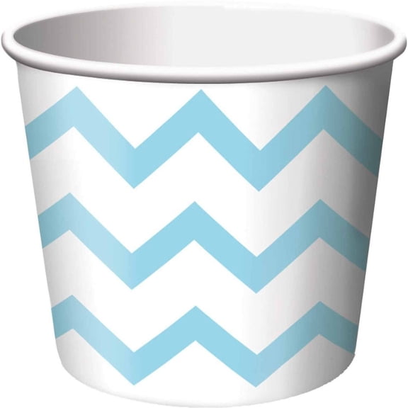 Creative Converting 051336 Pastel Blue Chevron Treat Cups - Case of 72