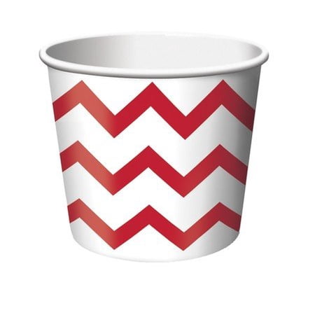CUP TREAT 12/6 CHEVRON RED/WH