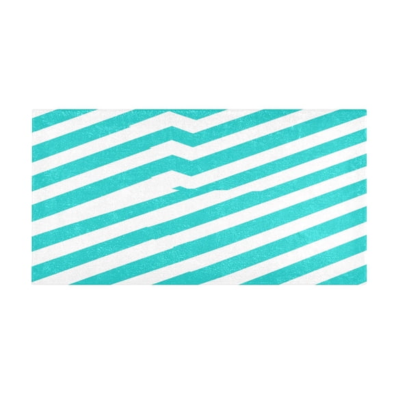 Chevron Stripes 39x20" Bath Mat Carpet, Absorbent and Non-Slip for Kitchen or Bathroom, Quick-Drying