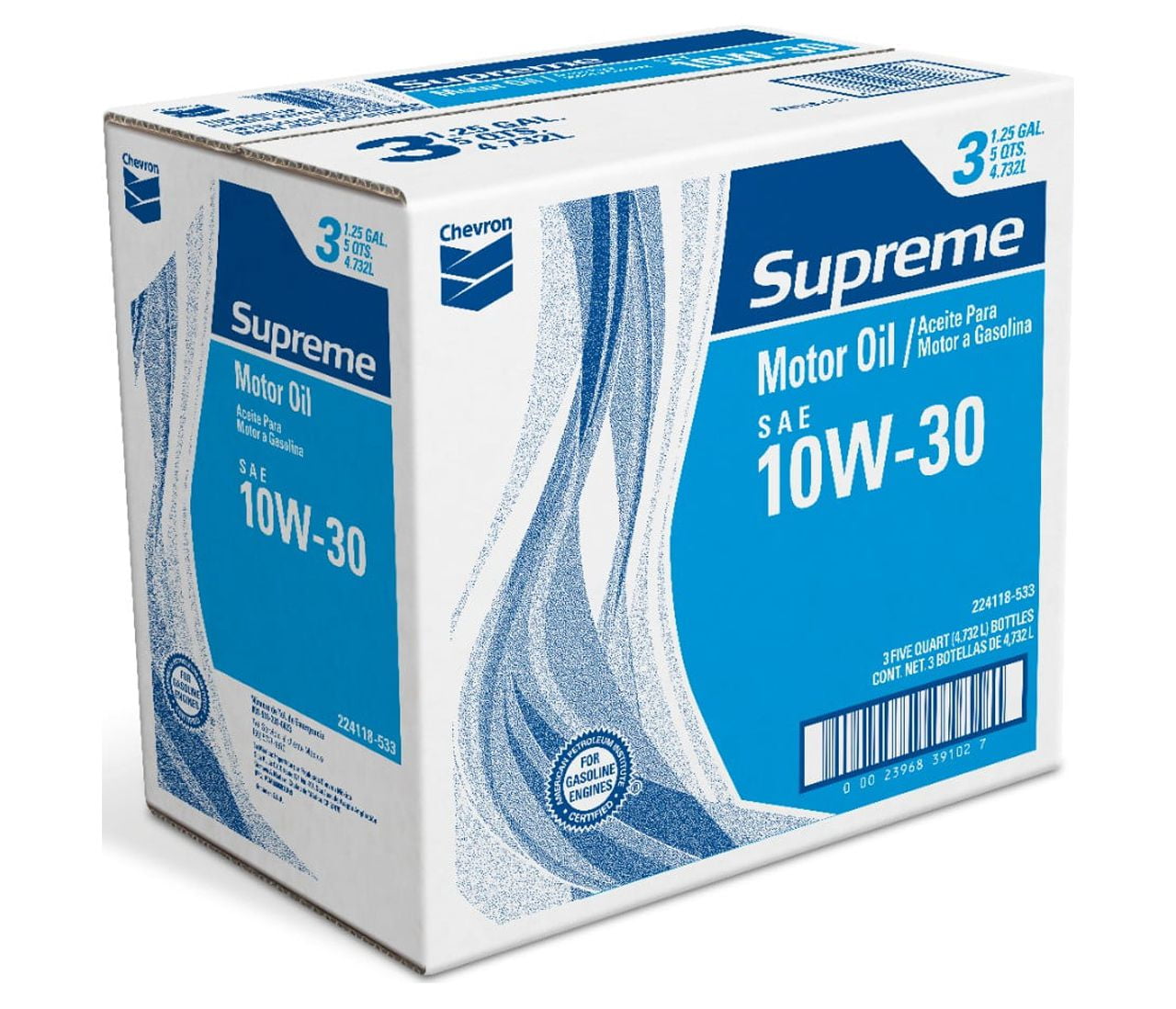 Chevron Supreme 10W-30 Motor Oil, 5 Quart Case (3 Pack) - Walmart.com