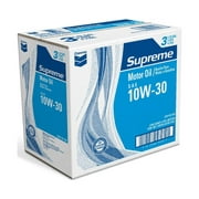 Chevron Supreme 10W-30 Motor Oil, 5 Quart Case (3 Pack)