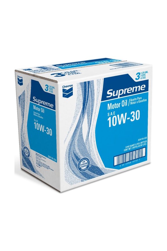Supreme 10W-30 Motor Oil, 5 Quart Case (3 Pack)