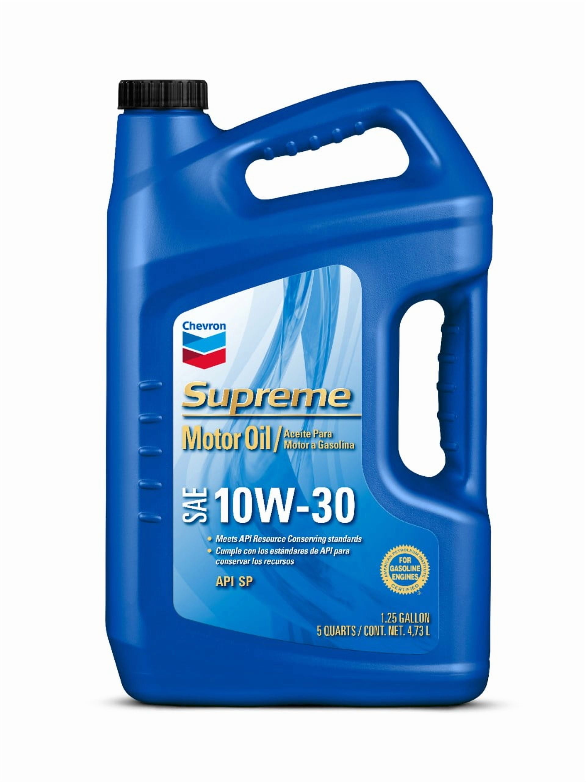 Chevron Supreme 10W-30 Motor Oil, 5 Quart