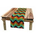 thumbnail image 1 of Chevron Table Runner, Vintage Zigzag Pattern Royal Jagged Regular Limitless Simple Traces Art Work, Dining Room Kitchen Rectangular Runner, 3 Sizes, by Ambesonne, 1 of 2