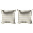 thumbnail image 1 of Ambesonne Chevron Throw Pillow Cover 2 Pack, Narrow Sharp Zigzags, 16", Dark Blue Cream, 1 of 2
