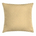thumbnail image 1 of Chevron Throw Pillow Cushion Cover, Zig Zag Pattern with Stylized Lines Skewed Squares Vintage Geometrical Design, Decorative Square Accent Pillow Case, 24 X 24 Inches, Apricot Peach, by Ambesonne, 1 of 2