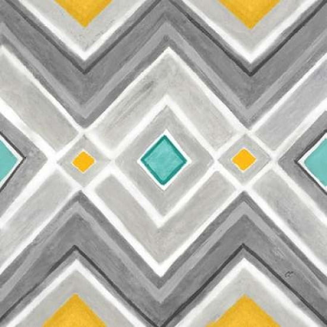 Chevron Tile Black-White I Canvas Art - Cynthia Coulter (24 x 24)