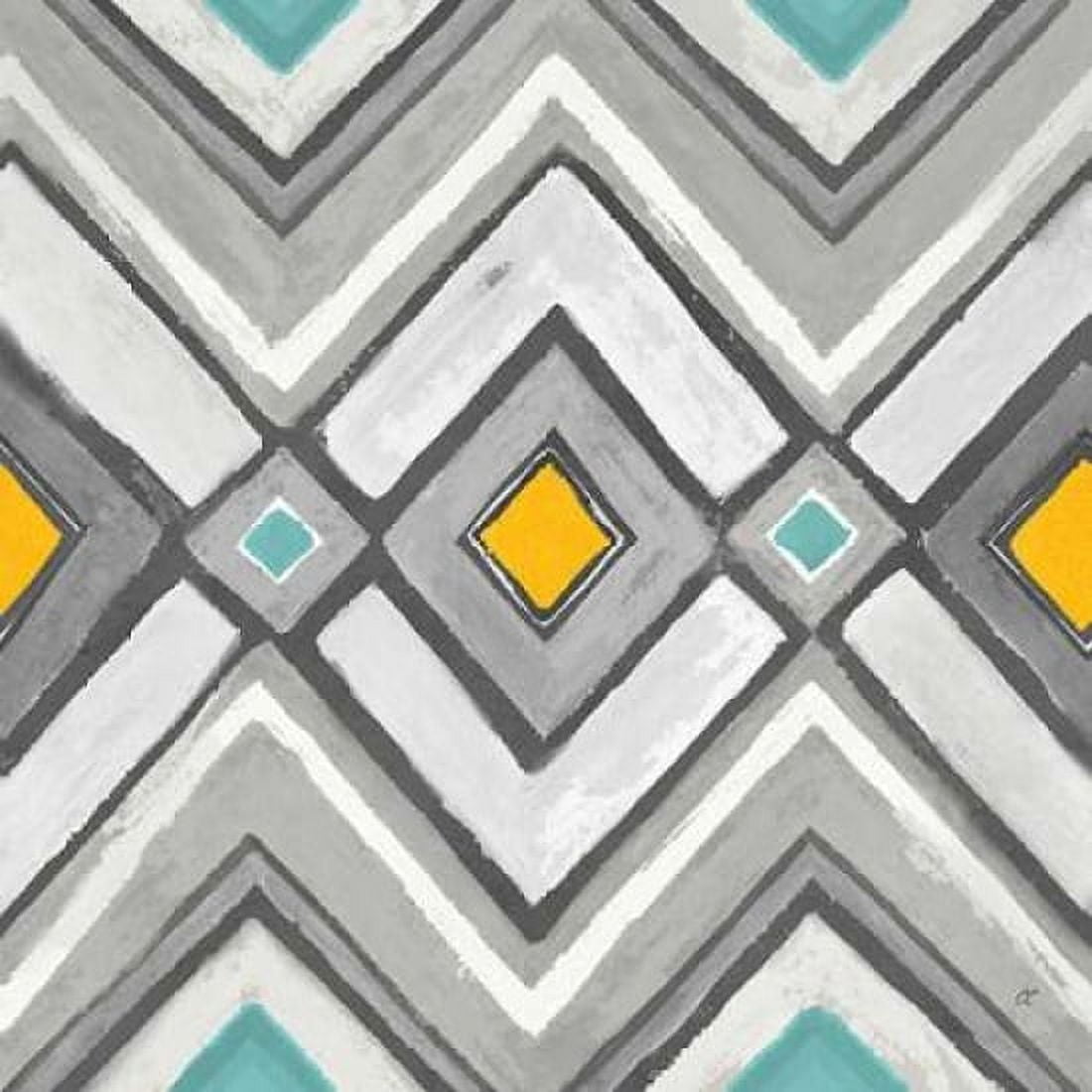 Chevron Tile Black-White II Canvas Art - Cynthia Coulter (24 x 24)