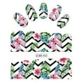thumbnail image 1 of Chevron Tropical iNspired Nail Wraps Hibiscus & Lily Flowers and Leaves Decals Sticker Salon Quality Nail Art - 1 Sheet, 1 of 5
