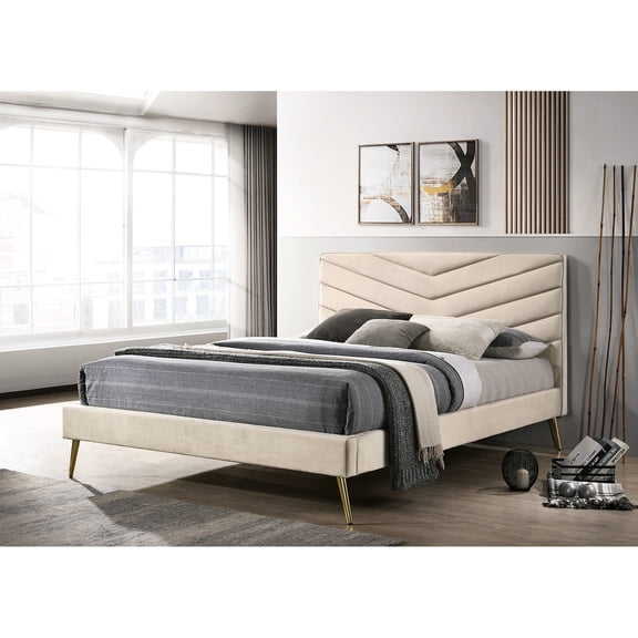 Chevron Tufted, Fully Wrapped - Twin Bed for Vintage Bedroom