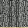 thumbnail image 1 of Ambesonne Chevron Fabric by the Yard Upholstery, Simplistic, 3 Yards, Charcoal Grey White, 1 of 4