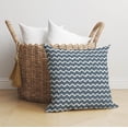 thumbnail image 1 of Chevron Wave Blue Throw Pillow, 1 of 4