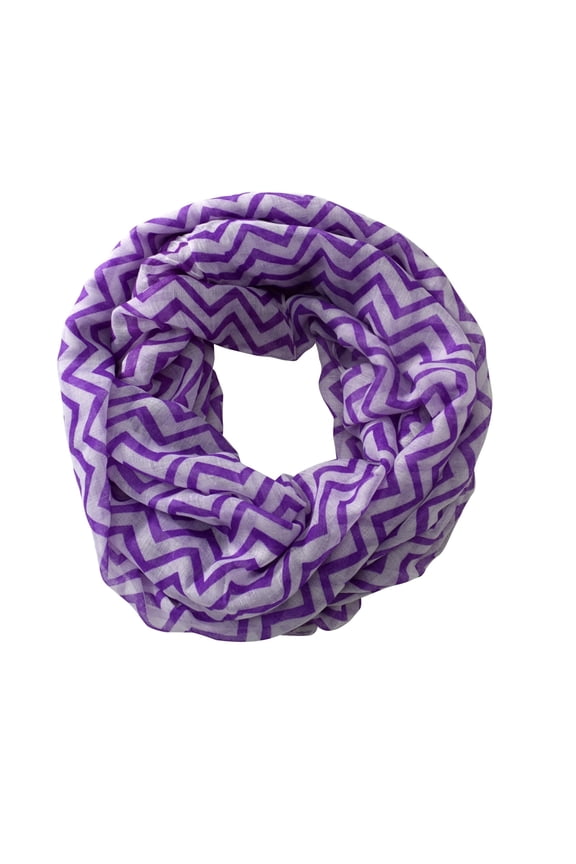 Chevron Zig Zag Pattern Chic Lightweight Sheer Infinity Loop Scarf