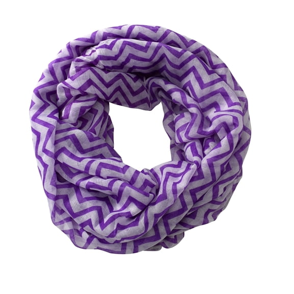 Chevron Zig Zag Pattern Chic Lightweight Sheer Infinity Loop Scarf