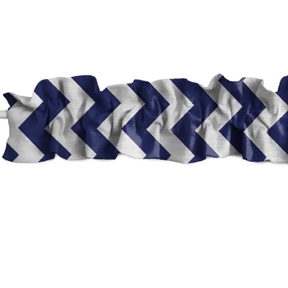 Chevron Zig Zag Print Cotton Curtain Sleeve Topper Window Treatment