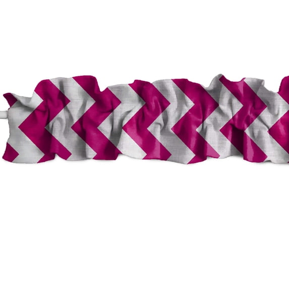 Chevron Zig Zag Print Cotton Curtain Sleeve Topper Window Treatment