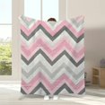 thumbnail image 1 of Chevron pattern Flannel Blanket Holiday Home Decor for Couch, Sofa, Bed, Winter Blanket, 1 of 8