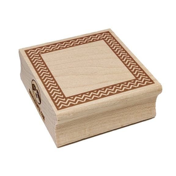 Chevrons Pattern Border Frame Square Rubber Stamp Stamping Scrapbooking Crafting - Small 1.25in