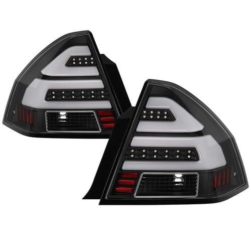 Chevy 06-13 Impala Black LED Neon Tube Style Tail Brake Lights LS LT ...