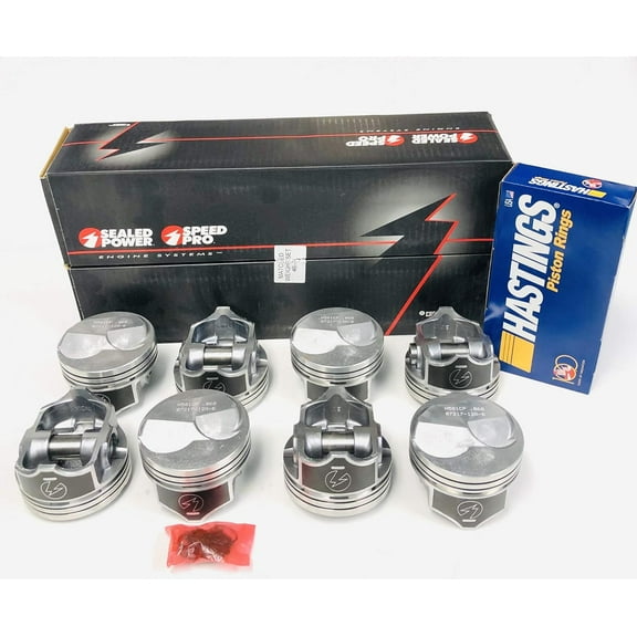 Chevy 7.4/454 SPEED PRO Hypereutectic Coated 30cc Dome Piston& Moly Rings Kit. Click size needed before adding to Cart! (+.040 4.290 Bore diameter)