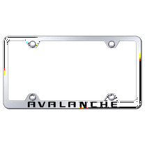 Chevy Avalanche Laser Etched Logo Wide Body License Plate Frame (Chrome)