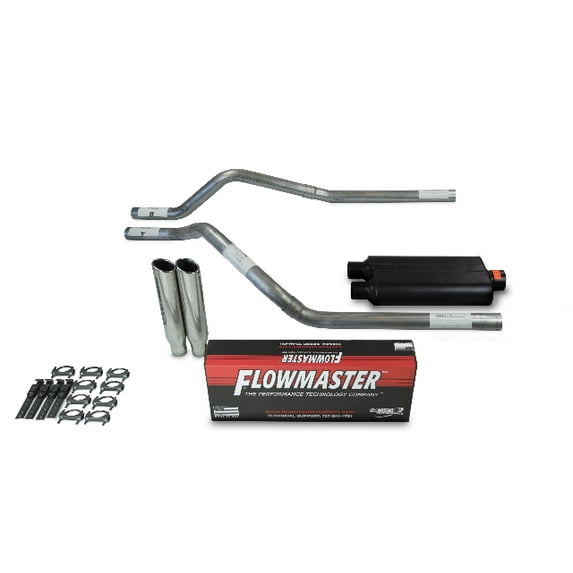Chevy Blazer 00-04 2.5" Dual Exhaust Kits Flowmaster 50 Series Clamp on Tip