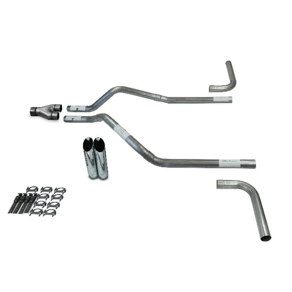 Chevy Blazer 00-04 2.5" Dual Exhaust Kits Y pipe Slash Tips Side Exit