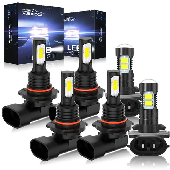 For Chevy Blazer 2000 2001 2002 2003 2004 2005, LED Headlight 6Pcs Combo High Low Beam Fog Light, 6000K White 4000lm 300% Brighter, Mini Size, CANbus Ready, Easy Installation, Halogen Replacement